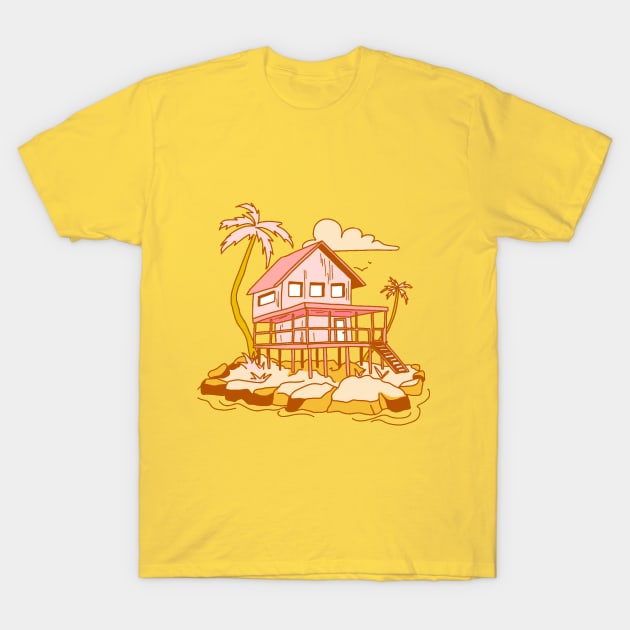 Beach House Getaway T-Shirt by Peggy Dean